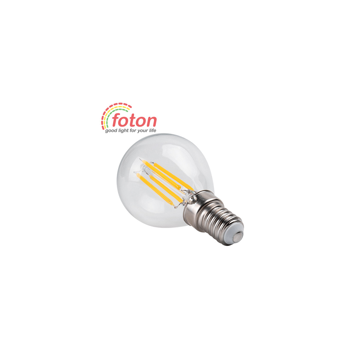 Lampadina Led E14 Colorato, 4W=35W 220V, Forma Globo G45, Per