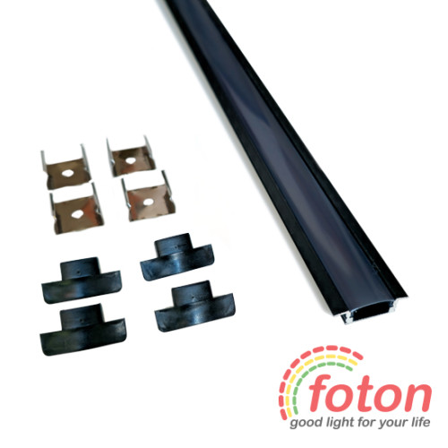 Built-in hard aluminum profile Black...